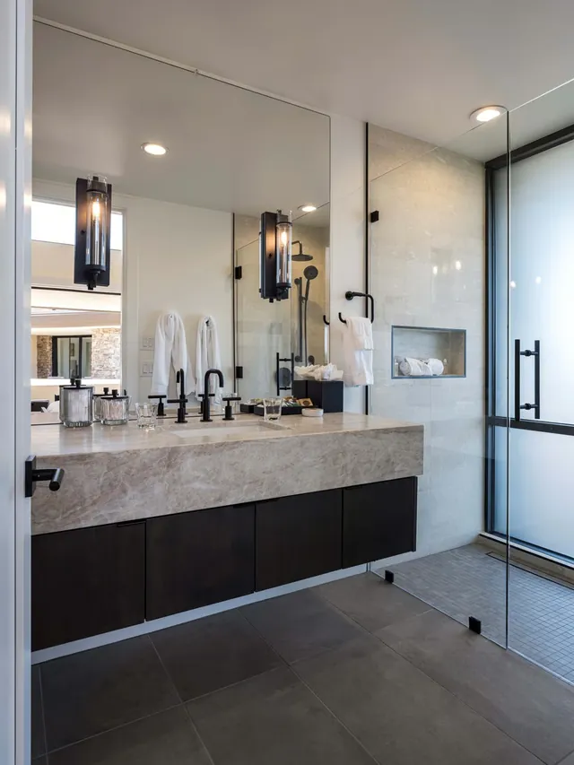 Second suite bathroom with a glass shower